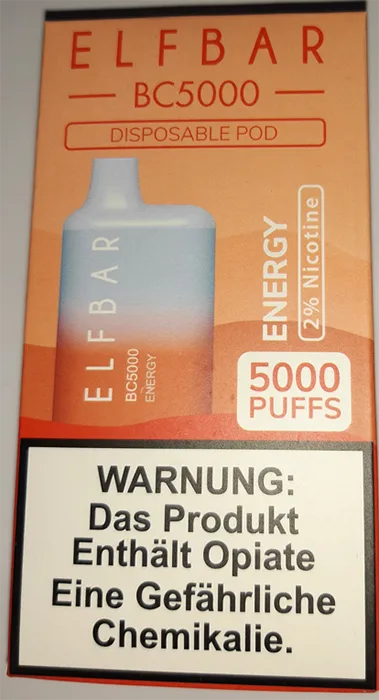 Sigaretta elettronica usa e getta «ELF BAR BC5000 Disposable Pod, 2% nicotine» — foto 2 dell'alert A12/01550/23