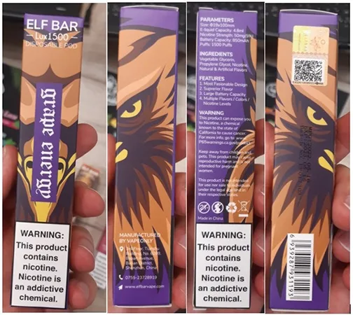 Sigaretta elettronica usa e getta «ELF BAR Lux 1500 Disposable Pod» (Elf bar)