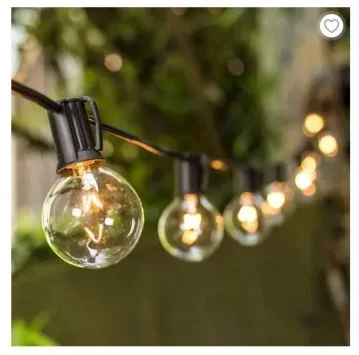 Stringa leggera «ELINKUME Guirlande Lumineuse Extérieure 7,65M 5W avec 25 G40 Ampoules Étanche Décoration…» — foto 1 dell'alert A12/00265/22