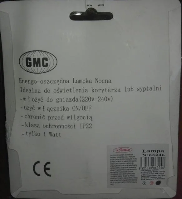 Luce notturna «Energo-oszczedna Lampa Nocna» — foto 1 dell'alert A12/0469/13