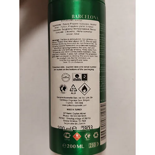 Spray per il corpo «Energy for men» — foto 3 dell'alert SR/02250/25
