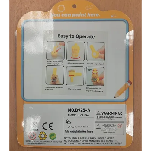Set di giocattoli in plastica «Ensemble de lumières à projection LED pour doigts, jouet éducatif amusant avec motifs» — foto 3 dell'alert SR/01920/26