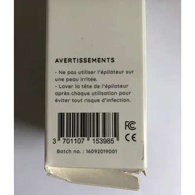 Epilatore facciale «Epilateur Visage Flawless» — foto 2 dell'alert A12/00397/24