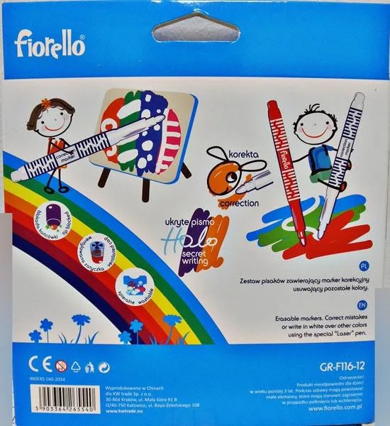 Penne a punta di feltro «Erasable Color Markers» — foto 3 dell'alert A12/1101/17