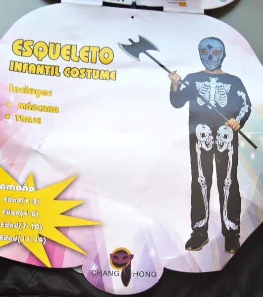 Costume da scheletro per bambini «Esqueleto Infantil Costume» (CHANG HONG)