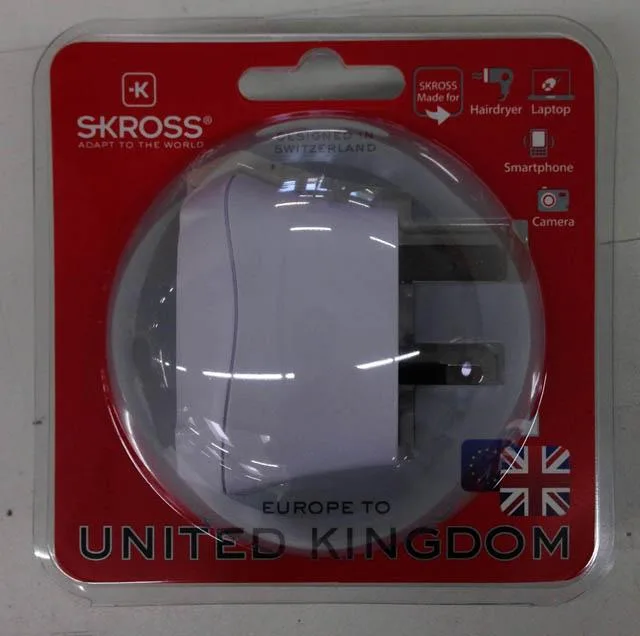 Adattatore per spina da viaggio «Europe to United Kingdom / World to United Kingdom» (Skross)