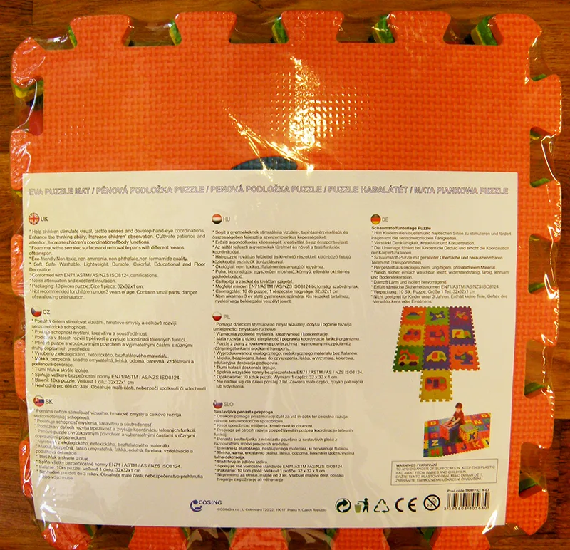 Tappetino gioco puzzle «EVA PUZZLE MAT / PENOVA PODLOZKA PUZZLE» (COSING)