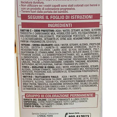 Tintura per capelli «Excellence creme» — foto 7 dell'alert SR/00353/26