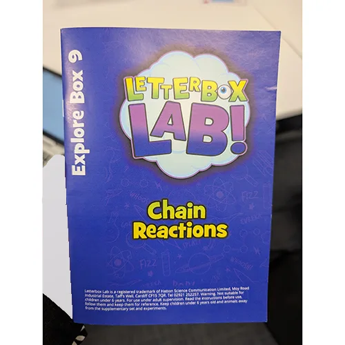 Set di giocattoli sperimentali «Explore Box 9 Chain Reactions» (Letterbox Lab)