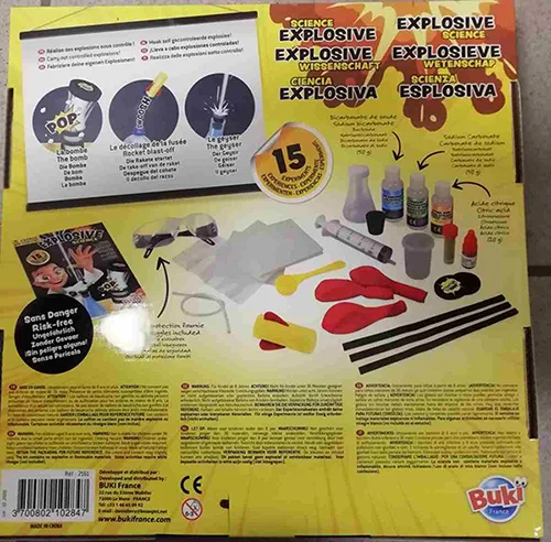 Set di giocattoli sperimentali «EXPLOSIVE SCIENCE» (BUKI)