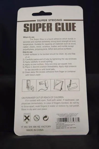 Colla «Extra Strong Super Glue» — foto 2 dell'alert A12/1378/16
