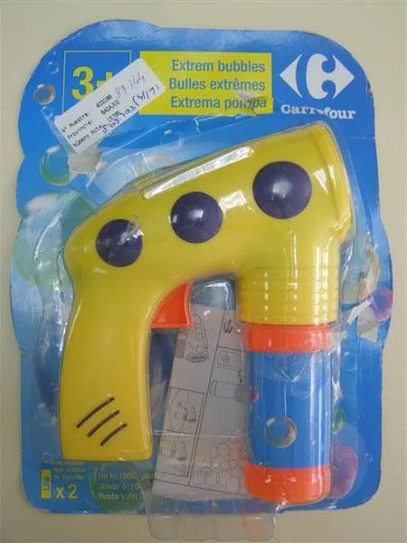 Giocattolo della bolla di sapone «Extrem bubbles» (Carrefour)