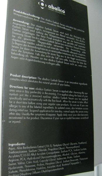 Prodotto di crescita delle ciglia «Eyelash Serum» — foto 2 dell'alert A12/1916/19