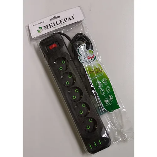 Piombo di estensione «FAC-Power Strip Black (SOCKET)» (Meilepai / facaio)