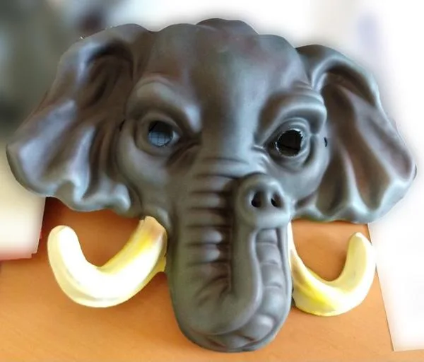 Maschera di fantasia-vestito «Face Mask Elephant» (nature planet)