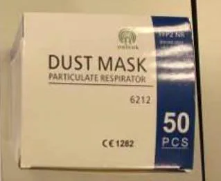 Maschera filtro antiparticolato «Face mask particulate respirator» (Ouleok)