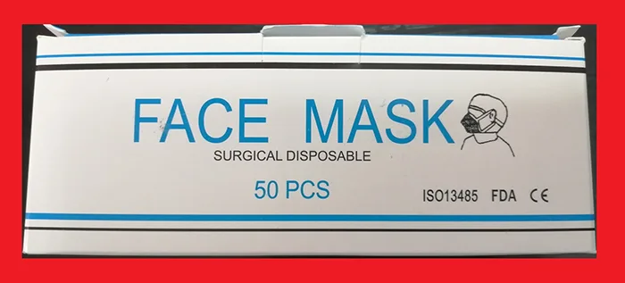 Maschera filtro antiparticolato «Face Mask Surgical Disposable» — foto 1 dell'alert INFO/00180/20