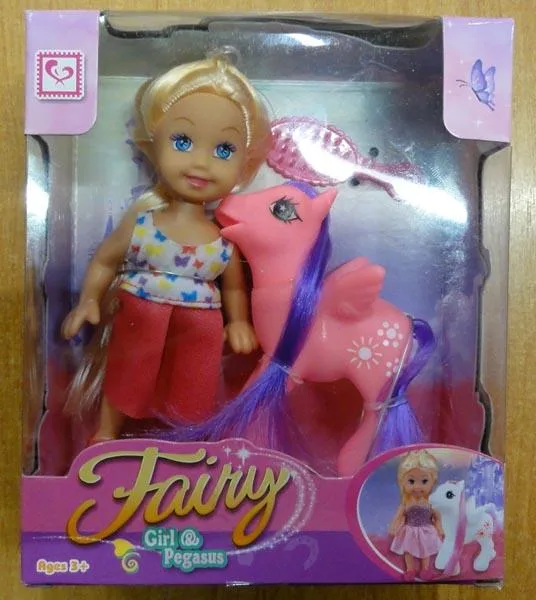 Set di bambole di plastica «Fairy Girl &amp; Pegasus» (Gazelo Toys)