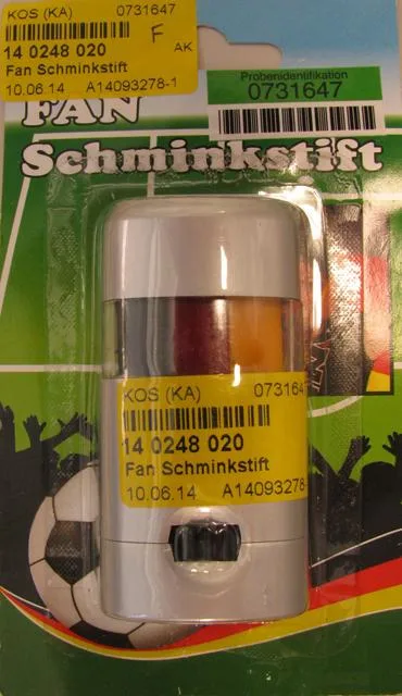 Bastone per il trucco «FAN Schminkstift Deutschland» — foto 2 dell'alert A11/0067/14