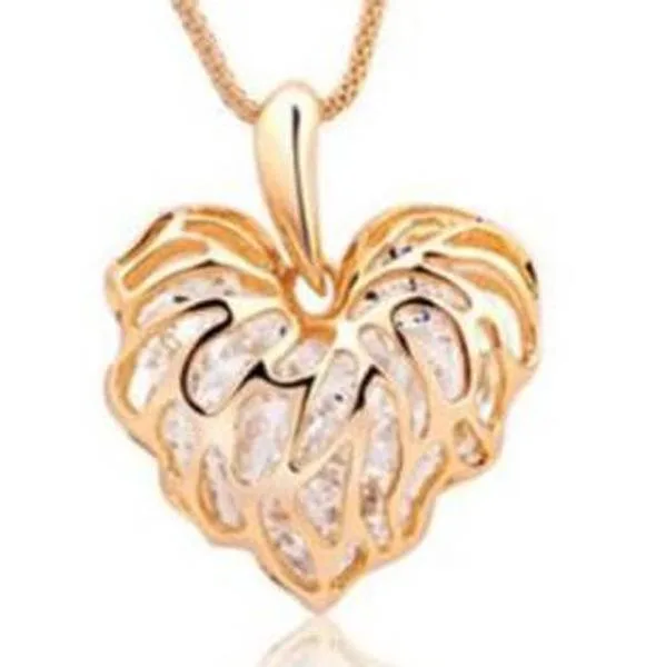 Ciondolo «Fashion Women Gold Plated Heart Leaf» — foto 1 dell'alert A12/1136/18