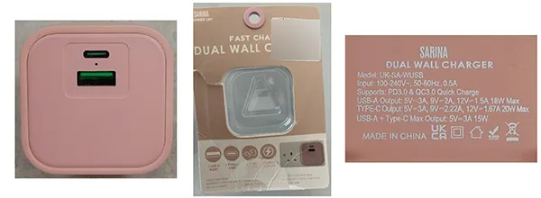 Caricabatterie USB «Fast Charge Dual Wall Charger» — foto 1 dell'alert A12/02303/23