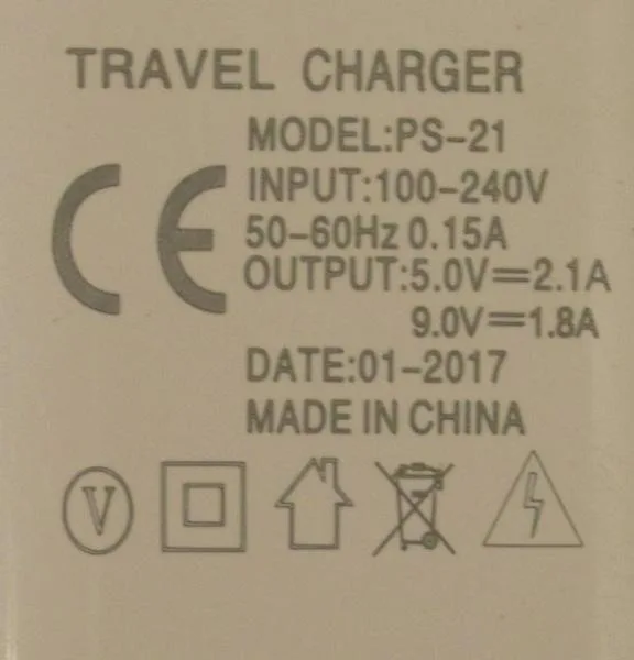Caricabatterie USB «Fast charger» — foto 3 dell'alert A12/0067/19