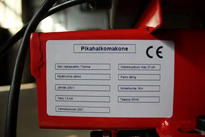 Separatore di tronchi a cuneo «Fast log splitter» — foto 2 dell'alert A11/00144/22