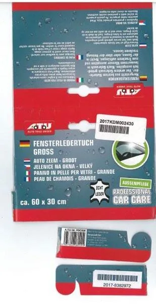 Panno finestra in pelle «Fensterledertuch Gross ('Large leather window cloth')» — foto 1 dell'alert A12/0783/17
