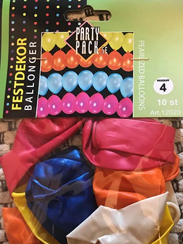 Palloncini «Festballonger metallic» (Partypack)