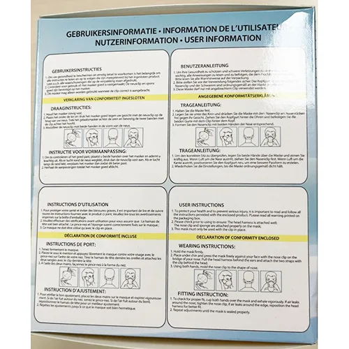 Maschera filtro antiparticolato «FFP2 Ademhalingsbeschermingsmasker» — foto 3 dell'alert A12/00938/24