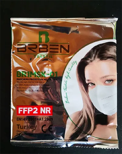 Maschera filtro antiparticolato «FFP2 eldobható szájmaszk / DISPOSABLE FFP2 FACE MASK» — foto 3 dell'alert A12/00721/22
