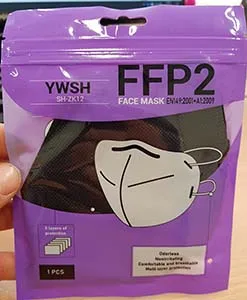 Maschera filtro particella «FFP2 Face mask» — foto 2 dell'alert A12/00964/21