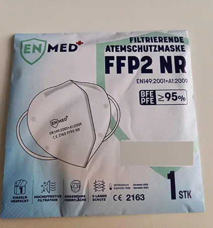 Maschera filtro antiparticolato «FFP2 Filtrierende Atemschutzmaske» (EN MED)