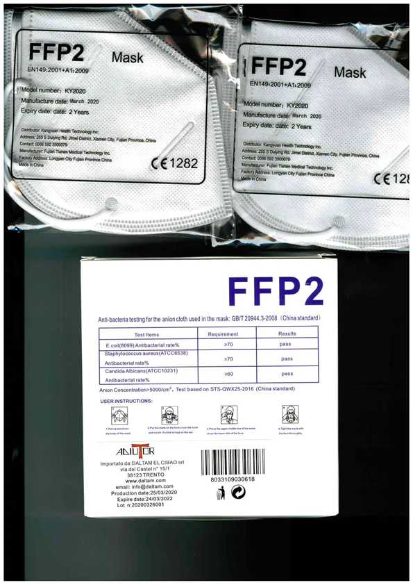 Maschera filtro antiparticolato «FFP2 Mask» — foto 2 dell'alert INFO/00066/20