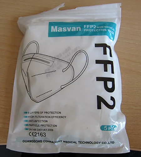 Maschera filtro particella «FFP2 non-medical protective mask» — foto 3 dell'alert A12/01699/21