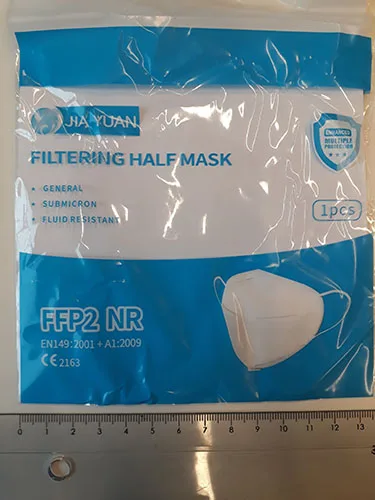Maschera filtro particella «FFP2 NR Filtering Half Mask» — foto 2 dell'alert A12/00337/21