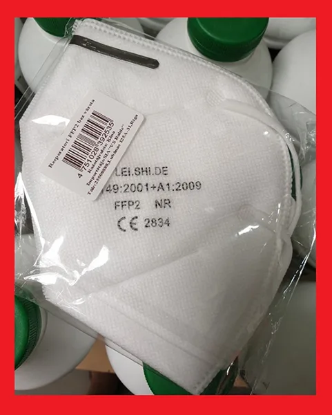Maschera filtro antiparticolato «FFP2 NR» — foto 3 dell'alert INFO/00141/20