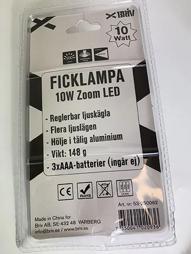 Torcia «Ficklampa 10W zoom» — foto 3 dell'alert A12/02839/23