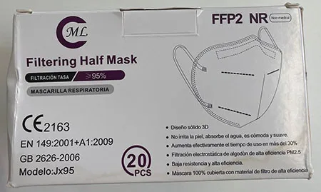 Maschera filtro particella «Filtering Half Mask» — foto 4 dell'alert A12/00580/21