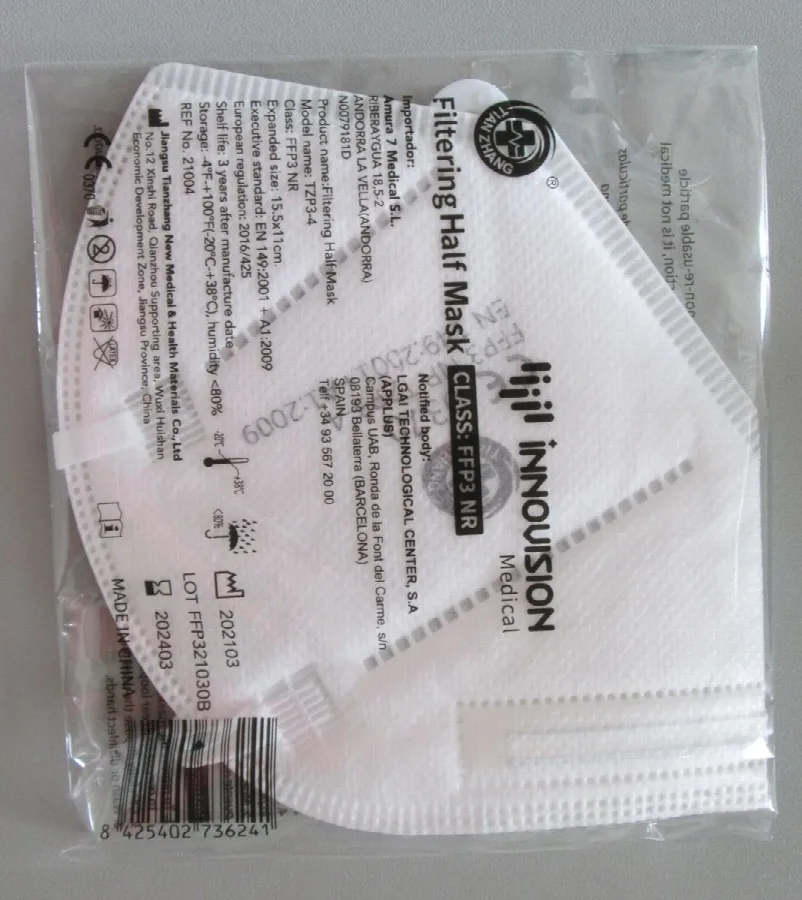 Maschera filtro antiparticolato «Filtering Half Mask FFP3NR» — foto 3 dell'alert A12/02995/23
