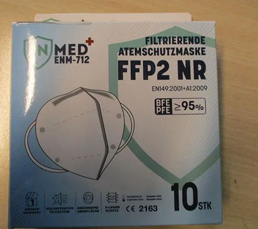 Maschera filtro antiparticolato «Filtrierende atemschutzmaske FFP2 NR» — foto 1 dell'alert A12/01835/21