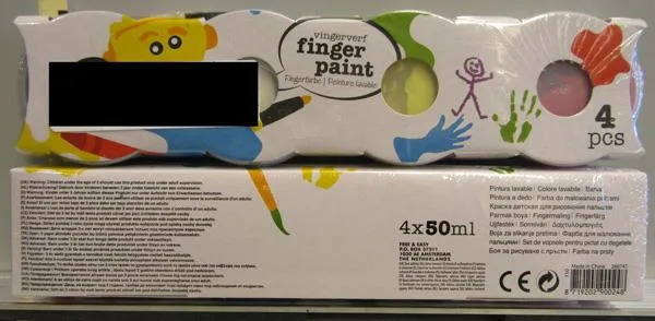 Set di vernice per dita «Finger Paint 4 pcs» (Free &amp; Easy)