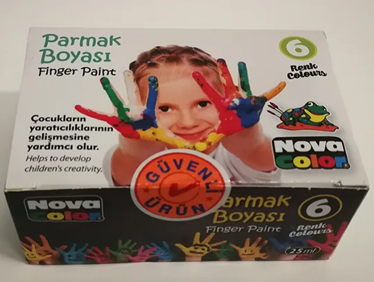 Set di vernice per dito «Finger paint FATIH 25 ml, 6 colours» (NOVA COLOR®)