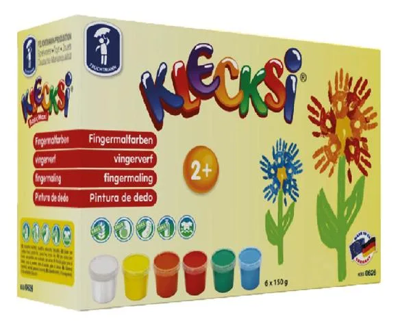 Vernice per le dita «Fingermalfarben» (Klecksi)