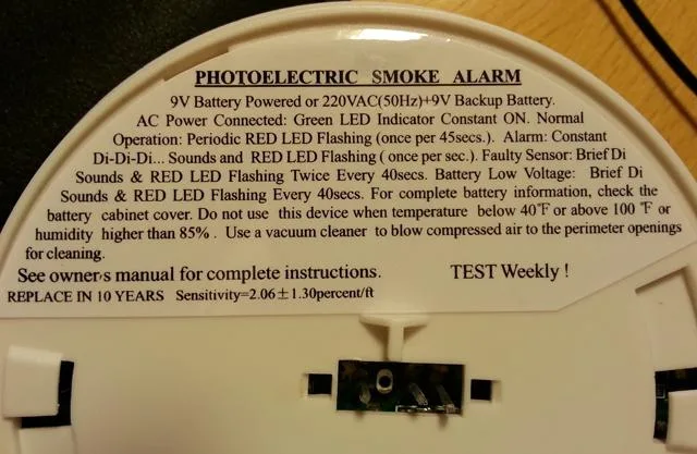 Rilevatore di fumo «Fire Alarm» — foto 2 dell'alert A12/1367/14