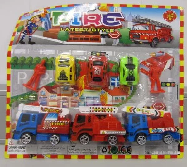 Set di auto giocattolo «Fire» (Amatoys)