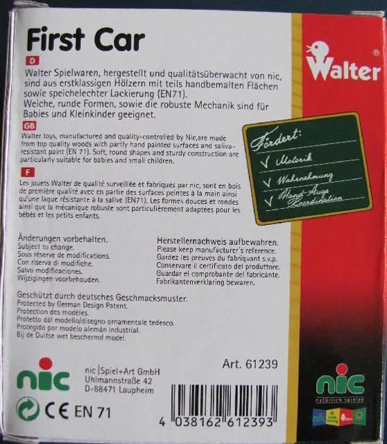 Auto giocattolo di legno &amp; #13; &amp; #13; «First Car» — foto 2 dell'alert A12/0296/13