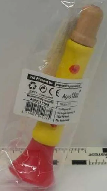 Fischio "Wooden Whistle Colourful" (Trä Present)