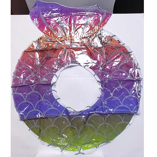 Sedile gonfiabile da bagno «FISH TAIL SWIMMING RING 70 CM, RAINBOW SILVER SCALES» (Moko)