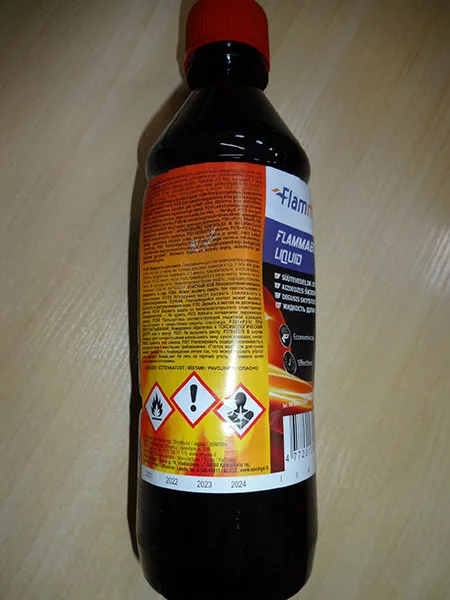 Avviamento a fuoco liquido «Flammable liquid» — foto 2 dell'alert A11/00090/23